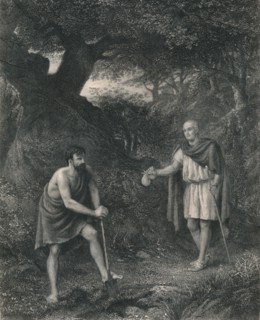 'Timon and Flavius (Timon of Athens)', c1870. Artist: Charles Cousen.