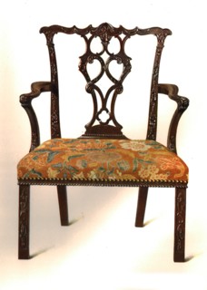 Mahogany chair, 1906. Artist: Shirley Slocombe.