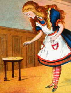 'Curiouser and curiouser, cried Alice', c1900.  Artist: Unknown.