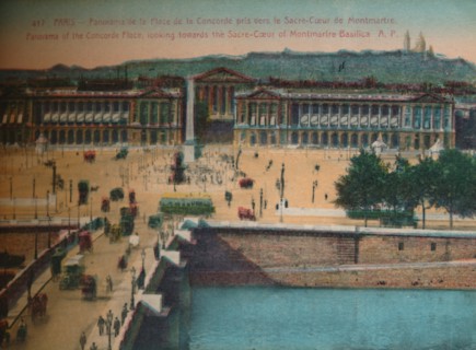 Panorama of the Place de la Concorde, looking towards the Sacré-Coeur Basilica in Montmartre, Paris, Artist: Unknown.