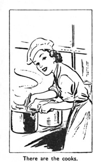'There are the cooks', 1940. Artist: Unknown.