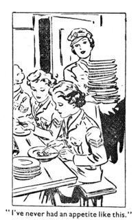'I've never had an appetite like this', 1940. Artist: Unknown.