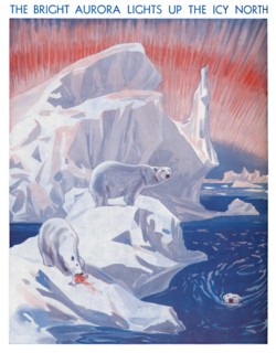 'The Bright Aurora Lights Up The Icy North', 1935. Artist: Unknown.