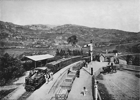 'Ffestiniog Railway: Tan-Y-Bwlch Station', c1896. Artist: Carl Norman.