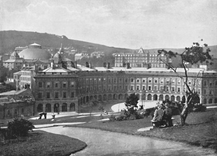 'Buxton: The Crescent', c1896. Artists: John Carr, Valentine & Sons.