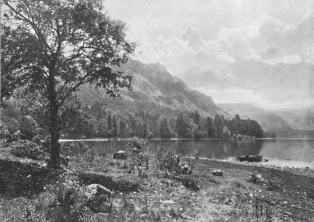 'Falcon Crag, Derwentwater', c1896. Artist: Alfred Petit.