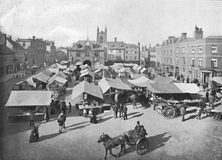 'Market-Place, Peterborough', c1896. Artist: H Marriott.