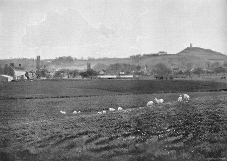'Glastonbury and the Tor', c1896. Artist: Walter Tully.