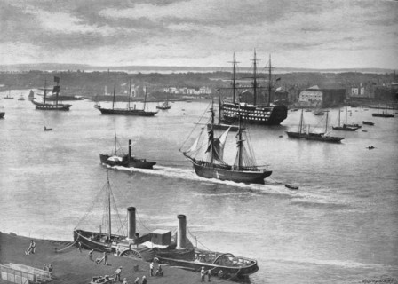 'Portsmouth Harbour', c1896. Artist: Alfred John West.
