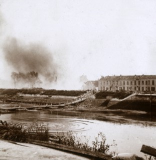 Explosion, Nieuwpoort, Flanders, Belgium, c1914-c1918. Artist: Unknown.