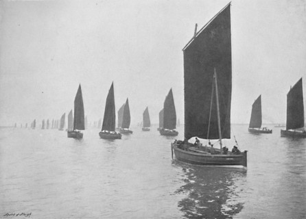 'Herring Boats Off the Tyne', c1896. Artist: M Aunty.