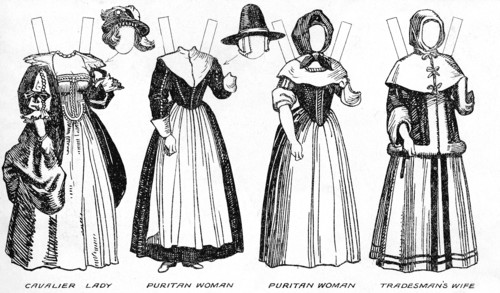 'The Gallery of Historic Costume: Some Dresses of Cavaliers and Roundheads', c1934. Artist: Unknown.