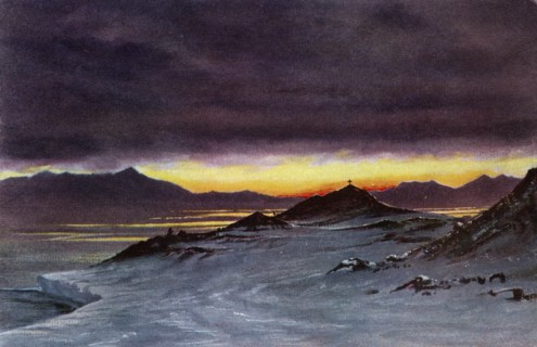 'Hut Point, Midnight, March 27th, 1911', (1913). Artist: Edward Wilson.