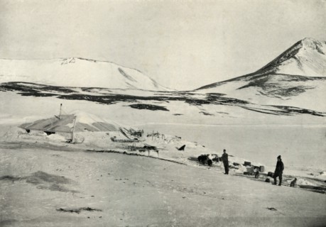 'Meares and Demetri at 'Discovery' Hut', 4 November 1911, (1913).  Artist: Herbert Ponting.