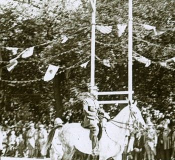 General Henri Gouraud at a victory parade, c1918.  Artist: Unknown.