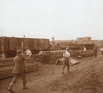 Prisoners, Genicourt, northern France, c1914-c1918. Artist: Unknown.