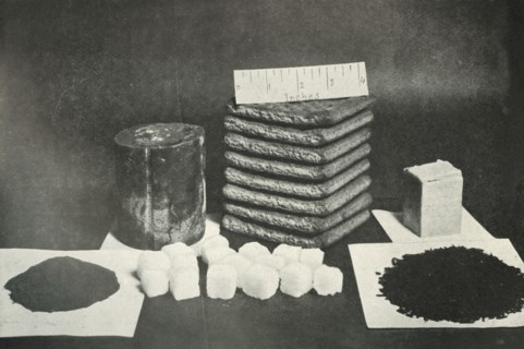 'The Polar Party's Sledging Ration (Pemmican, biscuits, butter, cocoa, sugar and tea)', 1911, (1913) Artist: Herbert Ponting.