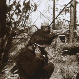 Look-out post, Bois-le-Prêtre, northern France, c1914-c1915. Artist: Unknown.