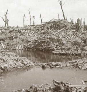 Banks of the River Yser, Diksmuide, Belgium, c1914-c1918. Artist: Unknown.