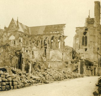 Soissons Cathedral, Soissons, northern France, c1914-c1918.  Artist: Unknown.