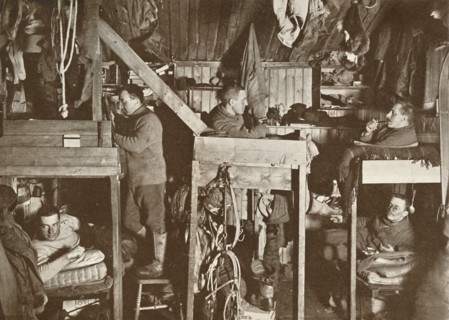 'The Tenements (Cherry-Garrard, Bowers, Oates, Meares, Atkinson)', 9 October 1911, (1913). Artist: Herbert Ponting.