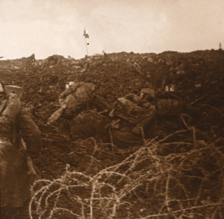 Attack, Les Éparges, northern France, 1915. Artist: Unknown.