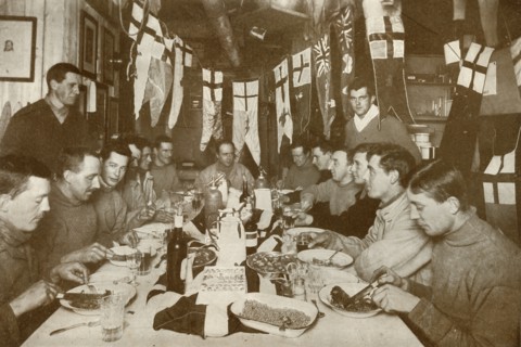 'Captain Scott's Last Birthday Dinner', 6 Jun 1911, (1913). Artist: Herbert Ponting.