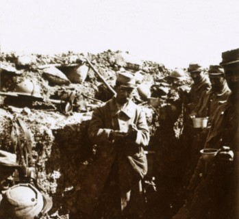 Front line trenches, c1914-c1918. Artist: Unknown.