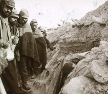Trenches in the front line, Tahure, northern France, c1914-c1918. Artist: Unknown.