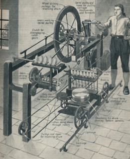 'Crompton's Wonderful Spinning Mule', c1934. Artist: Unknown.