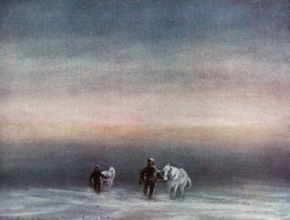 'Exercising the Ponies', 1911, (1913).  Artist: Edward Wilson.