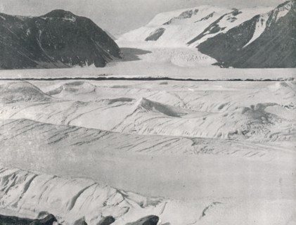 'Crevassed Ice at Entrance to Priestley Glacier', c1911, (1913). Artist: G Murray Levick.