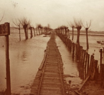 Railway line, Nieuwpoort, Flanders, Belgium, c1914-c1918. Artist: Unknown.
