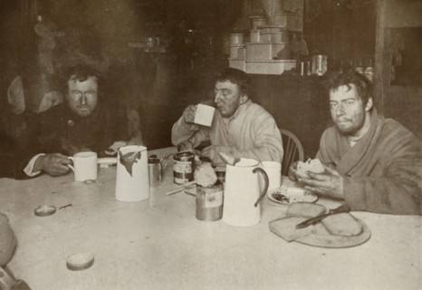 'Wilson, Bowers, and Cherry-Garrard on Their Return from Cape Crozier', 1 August 1911, (1913). Artist: Herbert Ponting.