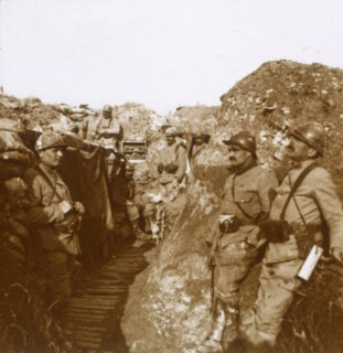 Fighting unit, Ville-sur-Tourbe, northern France, c1914-c1918. Artist: Unknown.