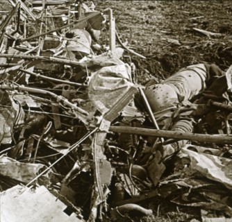Crashed plane, Aisne, France, c1914-c1918. Artist: Unknown.