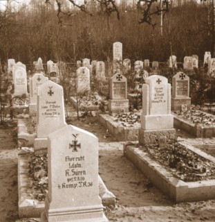 German cemetery, Carlepont, Northern France, c1914-c1918. Artist: Unknown.