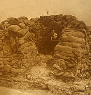 Look-out on the front line, c1914-c1918. Artist: Unknown.