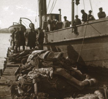 Bodies of typhus victims, Corfu, Greece, c1915. Artist: Unknown.