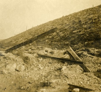 Area surrounding the fort at Douaumont, northern France, c1914-c1918. Artist: Unknown.