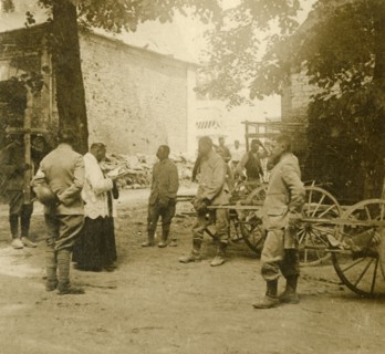 Priest saying mass in the open air, c1914-c1918. Artist: Unknown.
