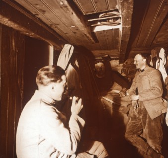 Soldiers in trenches, Genicourt, northern France, c1914-c1918. Artist: Unknown.