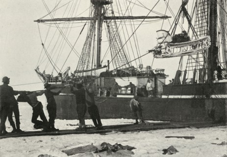 'Landing a Motor-Sledge', c1910?1913, (1913). Artist: Herbert Ponting.