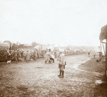 Arriving at Revigny, northern France, c1914-c1918. Artist: Unknown.