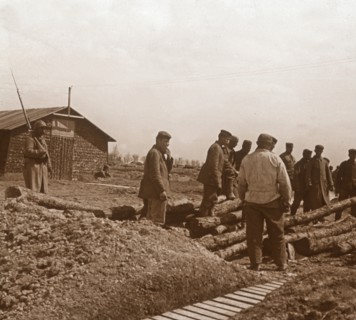 Prisoners, Chalons, northern France, c1914-c1918. Artist: Unknown.
