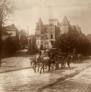 Horse-drawn ambulance, Belgium, c1914-c1918. Artist: Unknown.