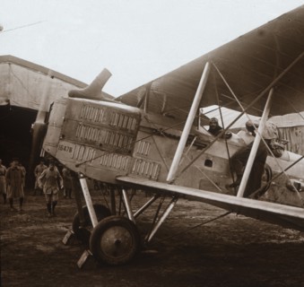 Breguet biplane about to take off, c1914-c1918. Artist: Unknown.