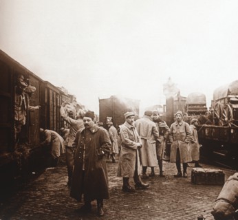 Soldiers going to the Somme, Epernay, northern France, c1914-c1918. Artist: Unknown.