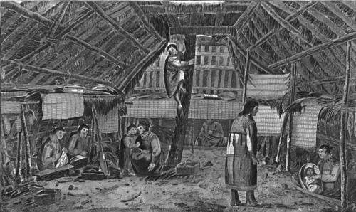 'Inside of a House in Oonalashka', c1776-1779.  Artist: Lodge.