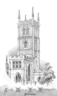 'Saints' Mary and Peter, Wolverhampton. Staffordshire', c1850s. Artist: Unknown.